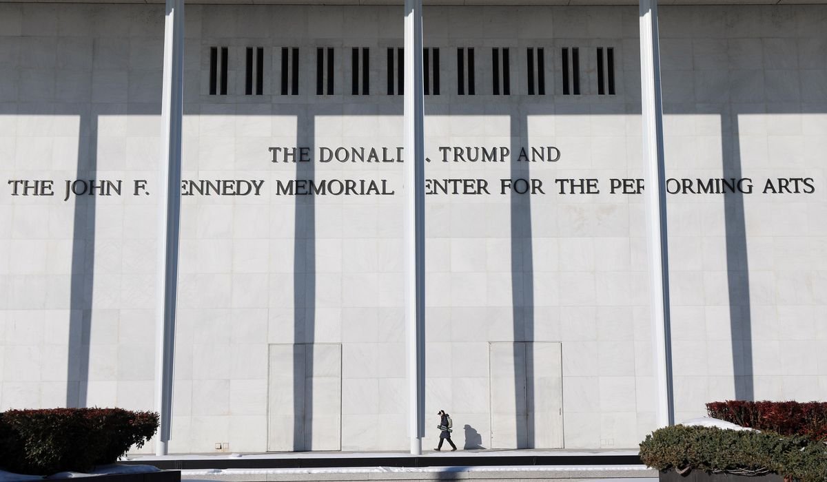 Democratic lawmaker asks judge to take Trump’s name off Kennedy Center