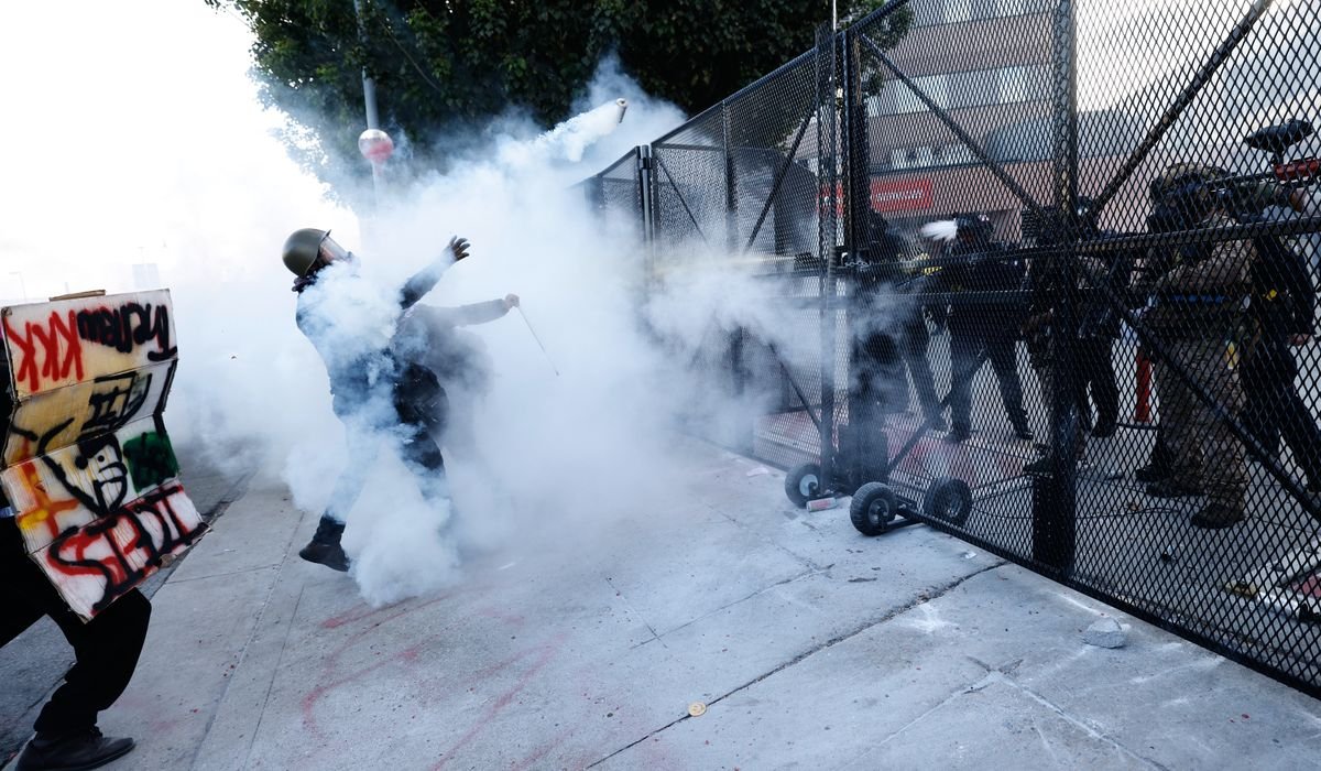 Dozens arrested for failing to disperse after ‘No Kings’ rally in Los Angeles