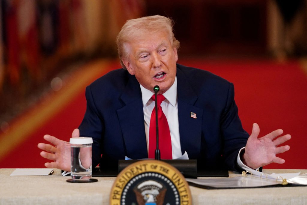 U.S. President Trump hosts a round table on collegiate sports in Washington