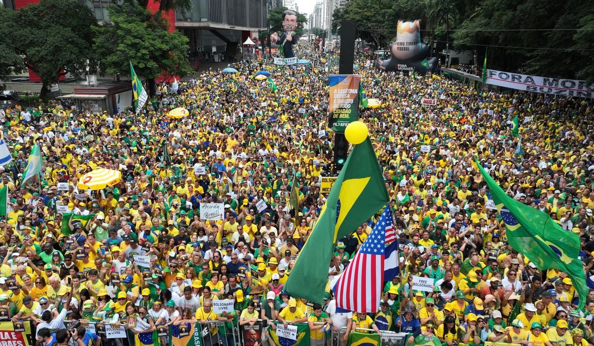Supporters of Brazil's Bolsonaro rally across Brazil against Lula
