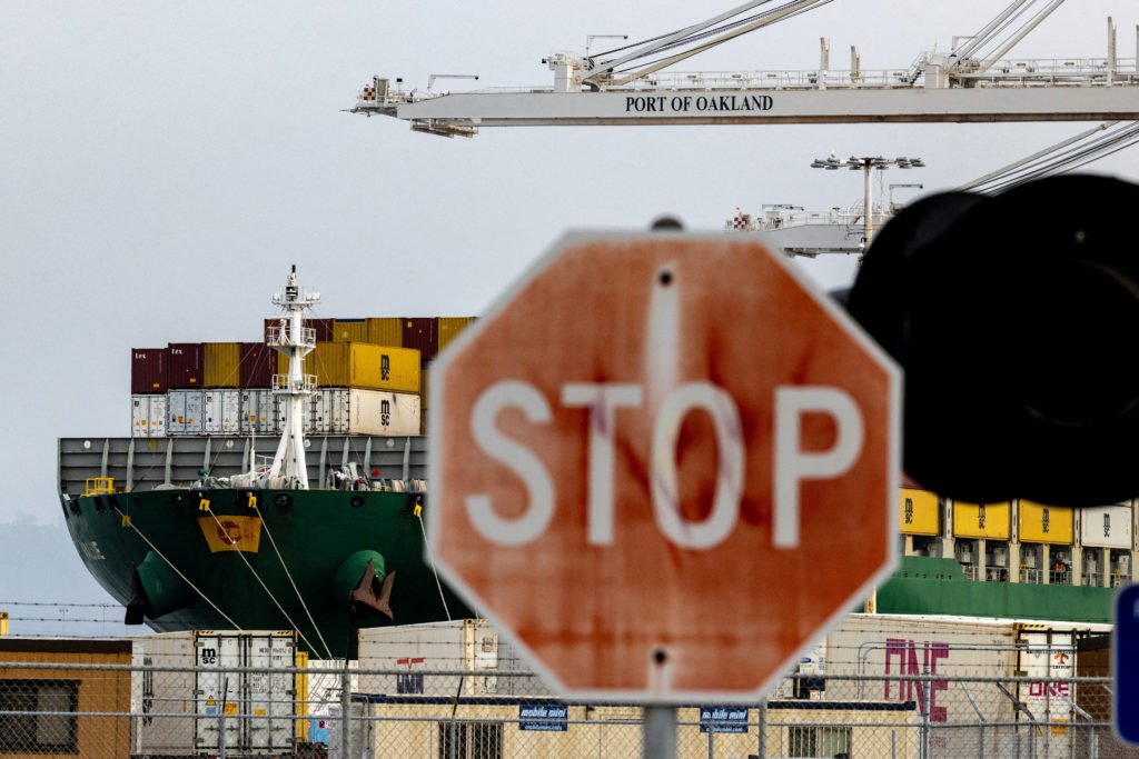 FILE PHOTO: Shipping containers at the port of Oakland , California