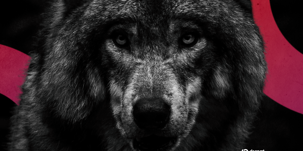 The AI generated photo of the wolf Neguku Image: BBC. Upscaled by Decrypt using AI