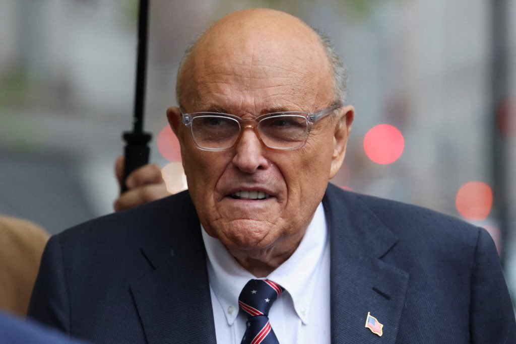 FILE PHOTO: Former Trump lawyer and former New York City Mayor Giuliani arrives at U.S. Federal court, in New York