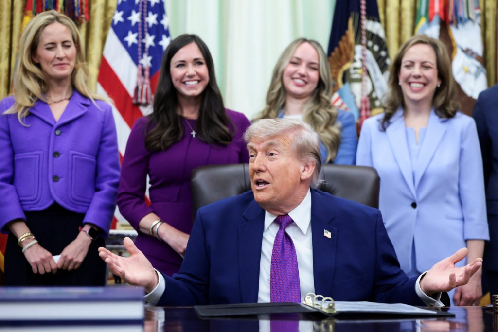 U.S. President Trump participates in a maternal health event at the White House, in Washington, D.C.