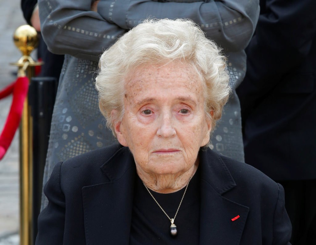 Former French First Lady Bernadette Chirac attends a national tribute ceremony for late French politician Simone Veil at t...