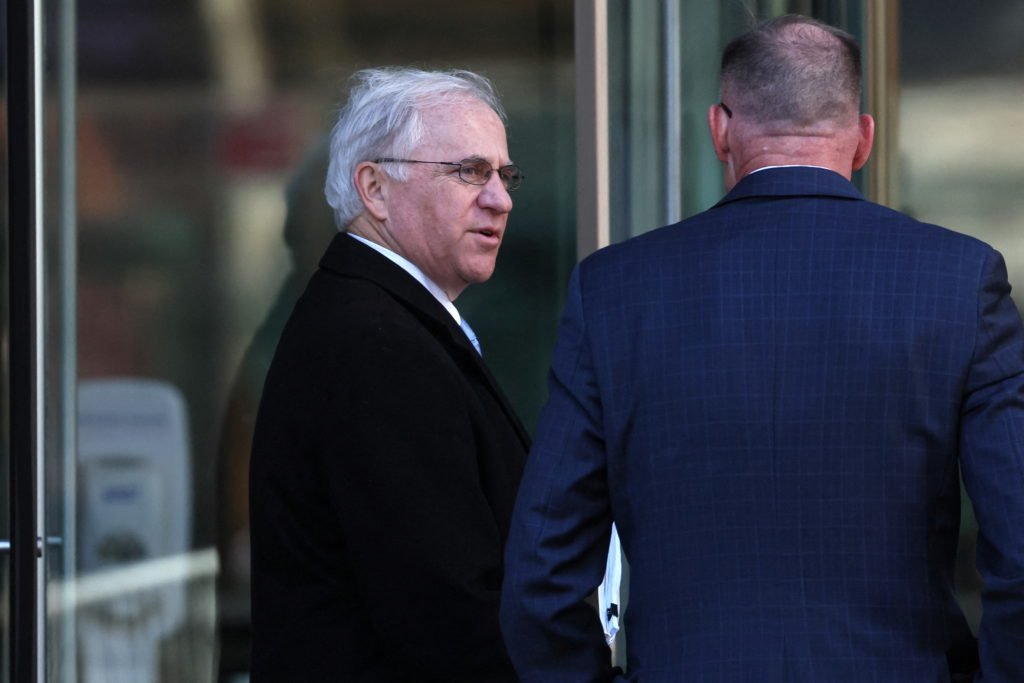 Former U.S. Congressman Stephen Buyer arrives for his insider trading trial in New York